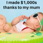 How I made $1,000s thanks to my mum. YES! Thanks to my mum, there are lots of side hustle ideas that you can make money! #sidehustleideas #sidehustlepassiveincome