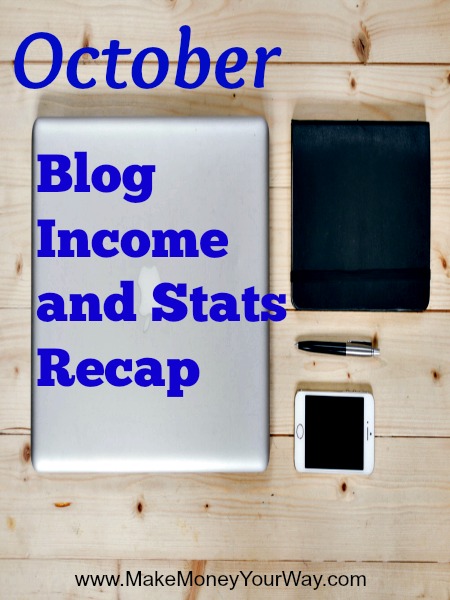 October blog income and stats recap